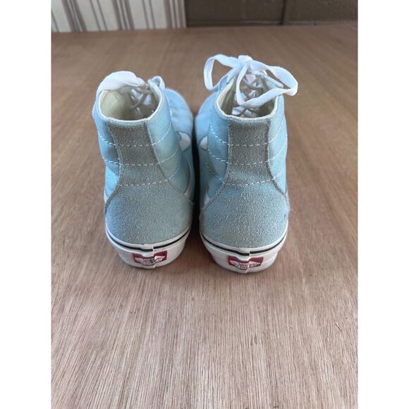 Vans Sk8-Hi Teal White Suede Canvas High Top Skate Shoes Men’s 11 - Picture 4 of 8